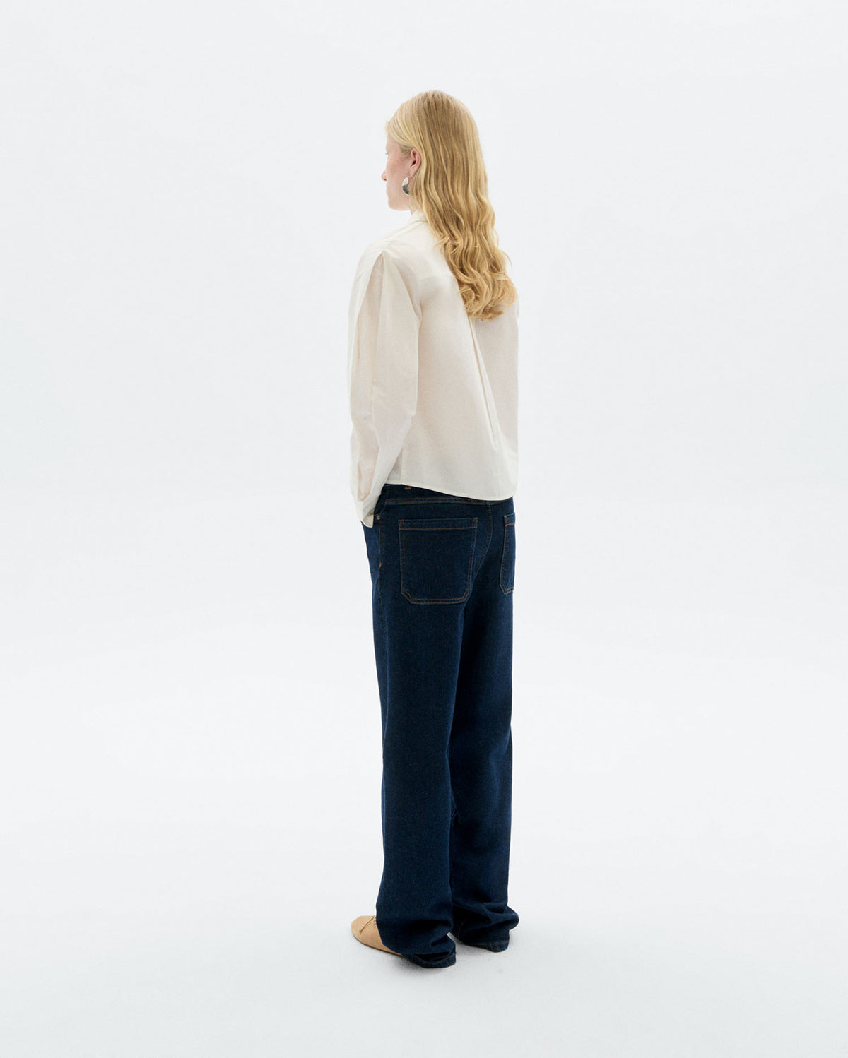 Jeans tiro alto dark navy Theresa sostenible - 4