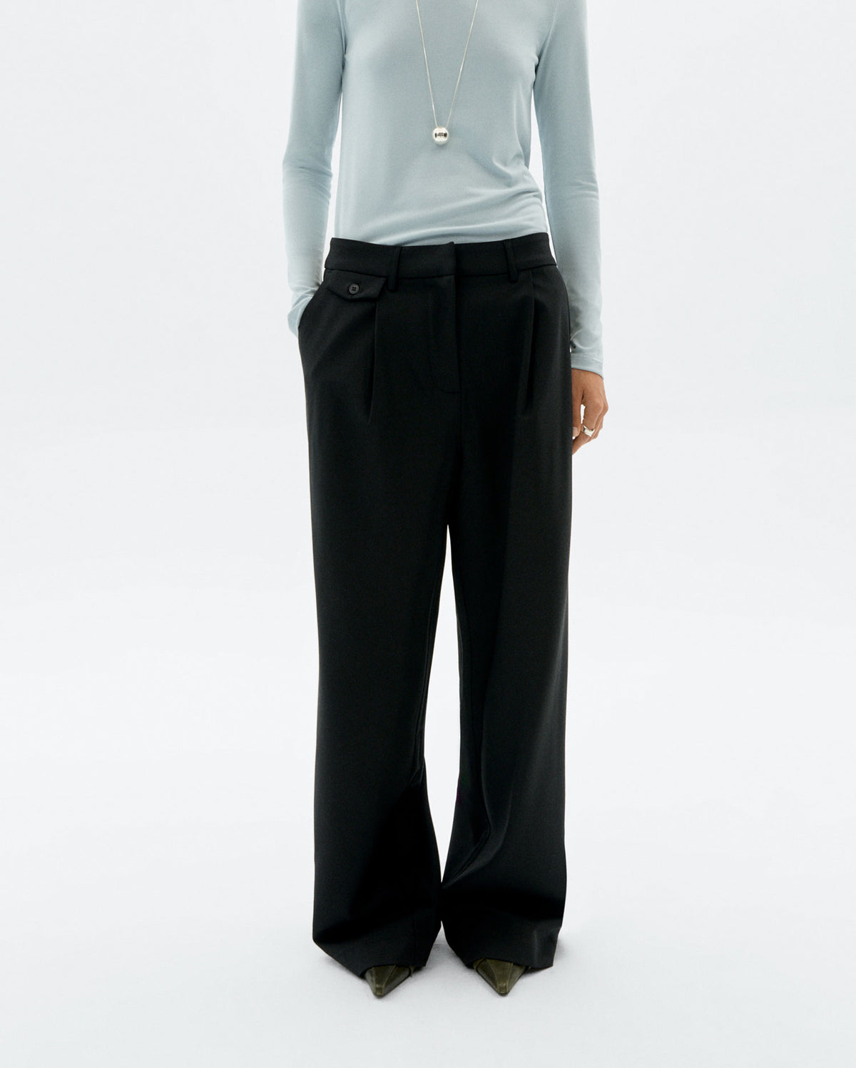 Pantalón lana fría negro Pat sostenible - 1