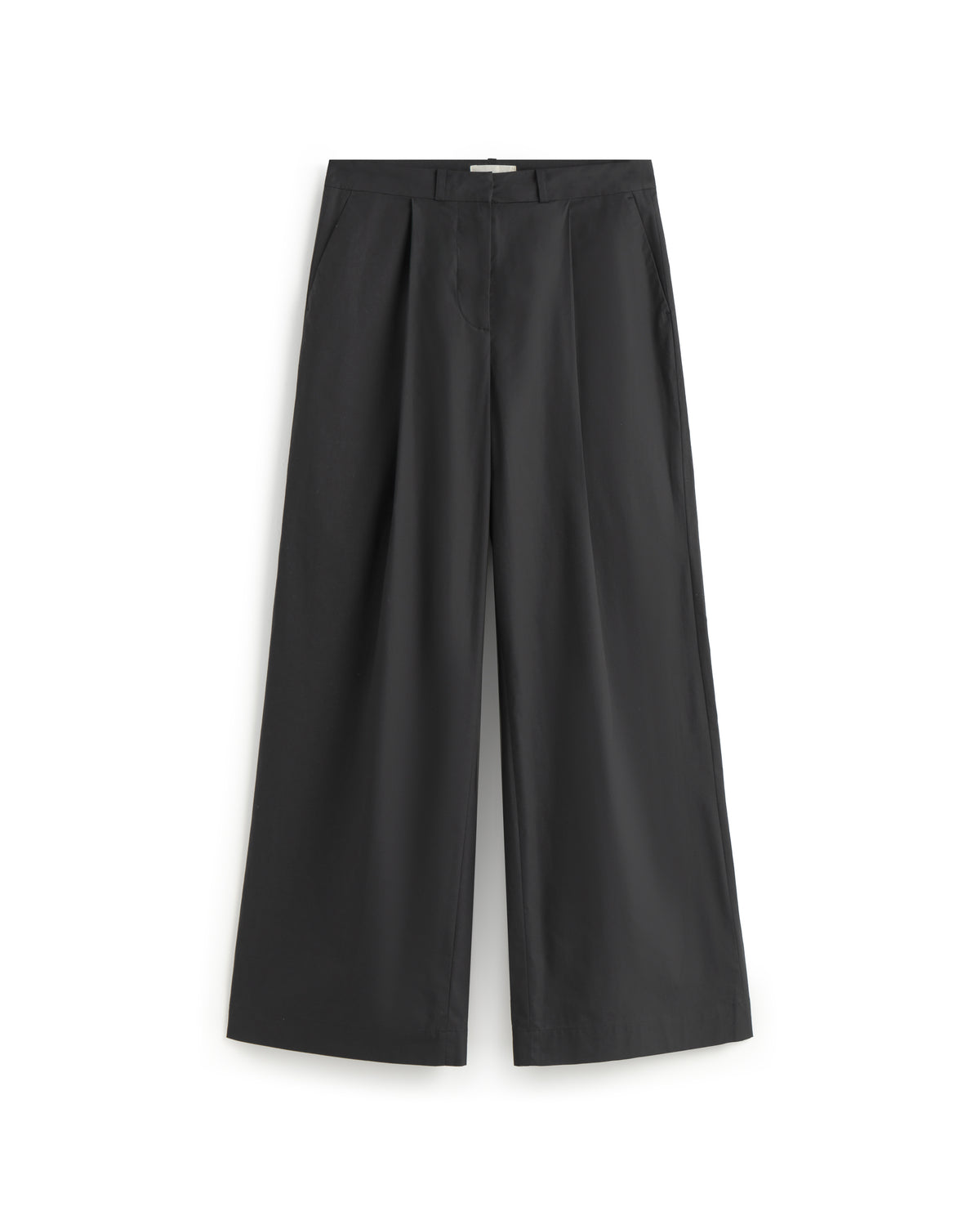 Pantalón popelin wide leg azul Patty sostenible silueta - 1