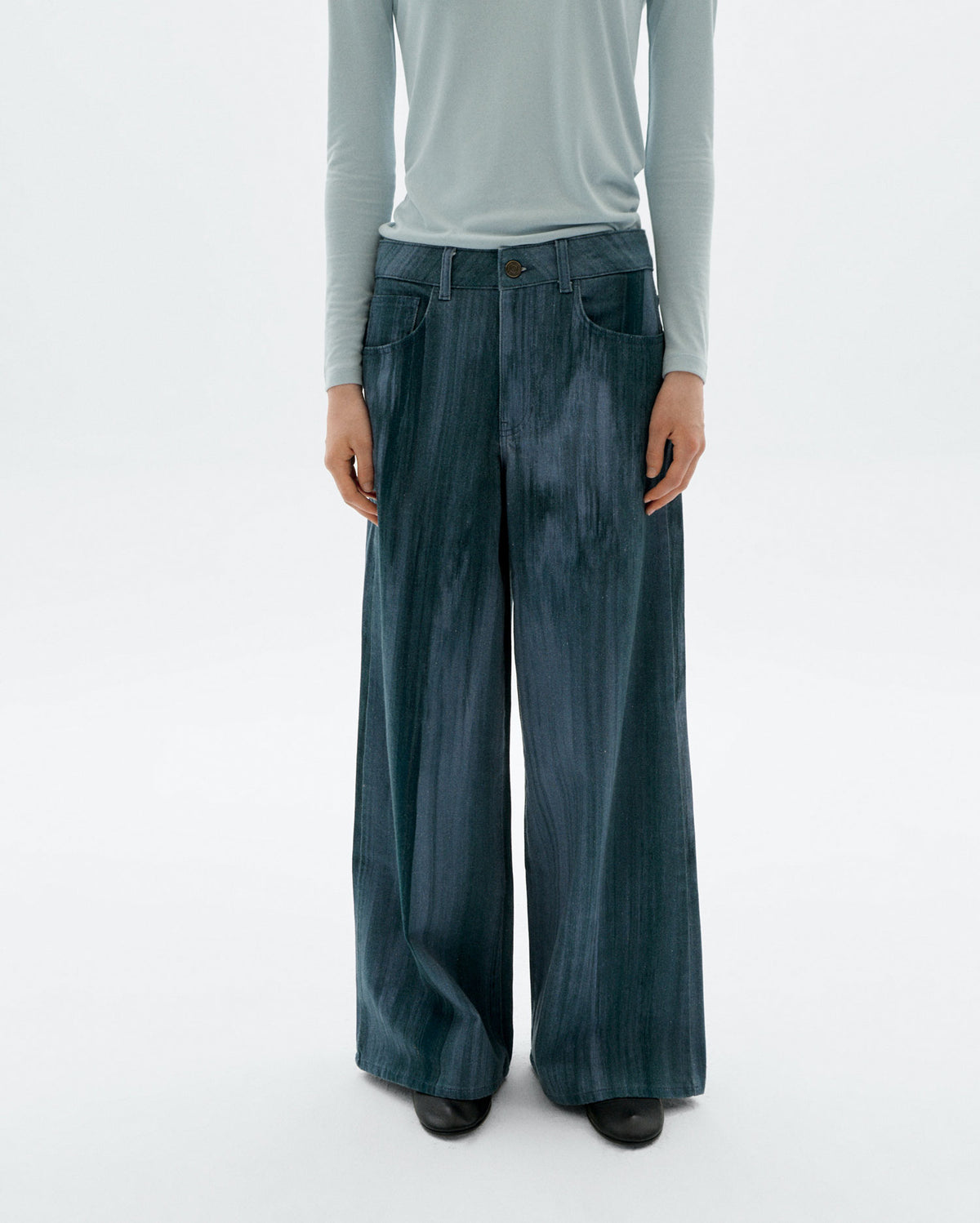 Pantalón wide leg azul ombre Hedda sostenible - 1