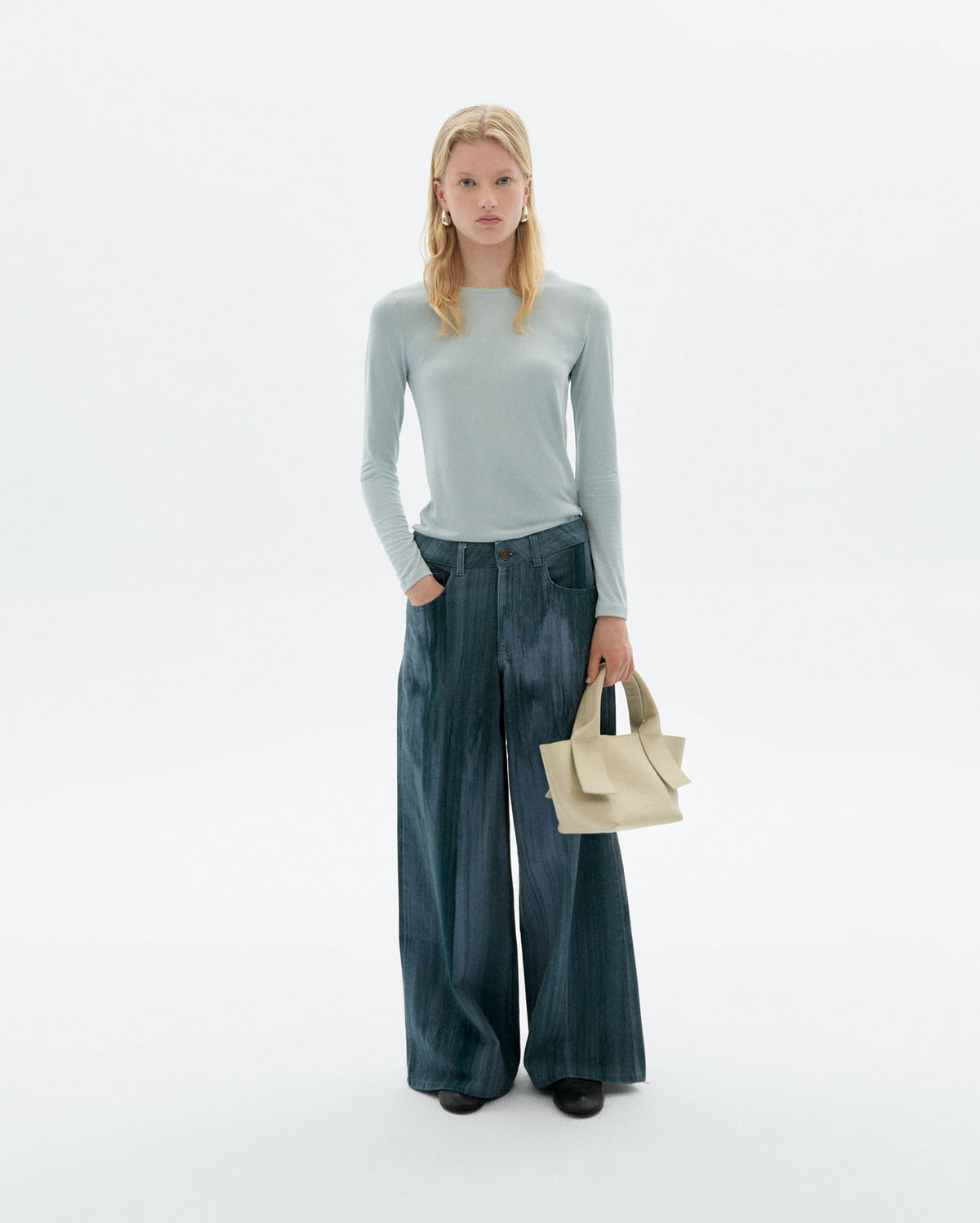 Pantalón wide leg azul ombre Hedda sostenible - 2