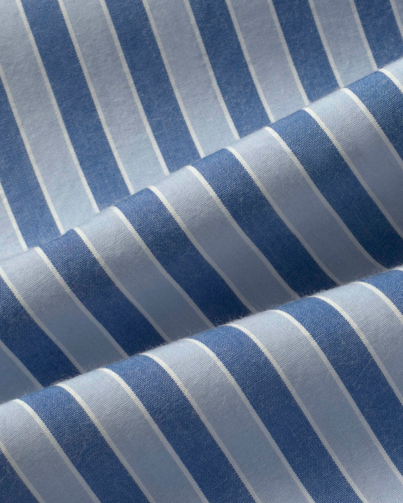 Pantalón relaxed rayas azul Brigitte sostenible silueta - 2