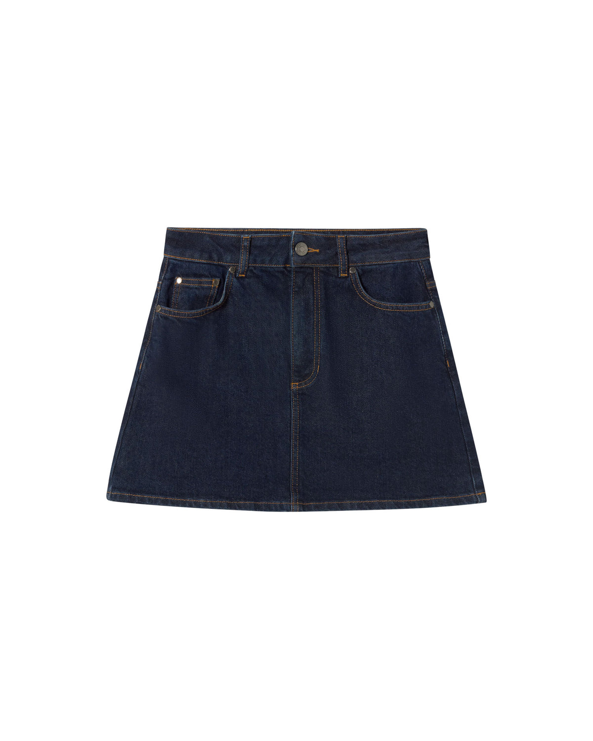 Falda dark clean denim Kimmy sostenible - silueta 1