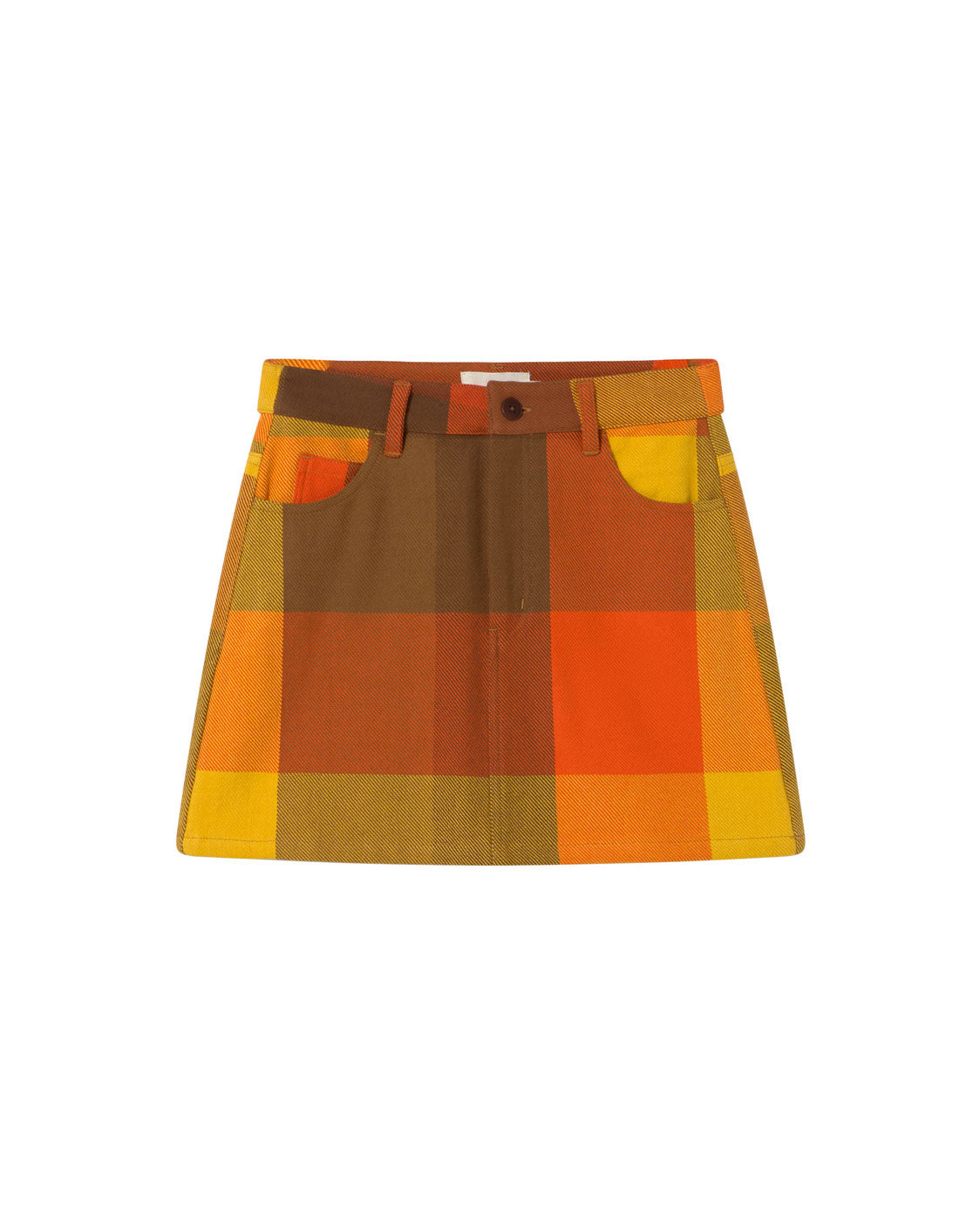 Falda mini cuadros Kimmy sostenible silueta - 1