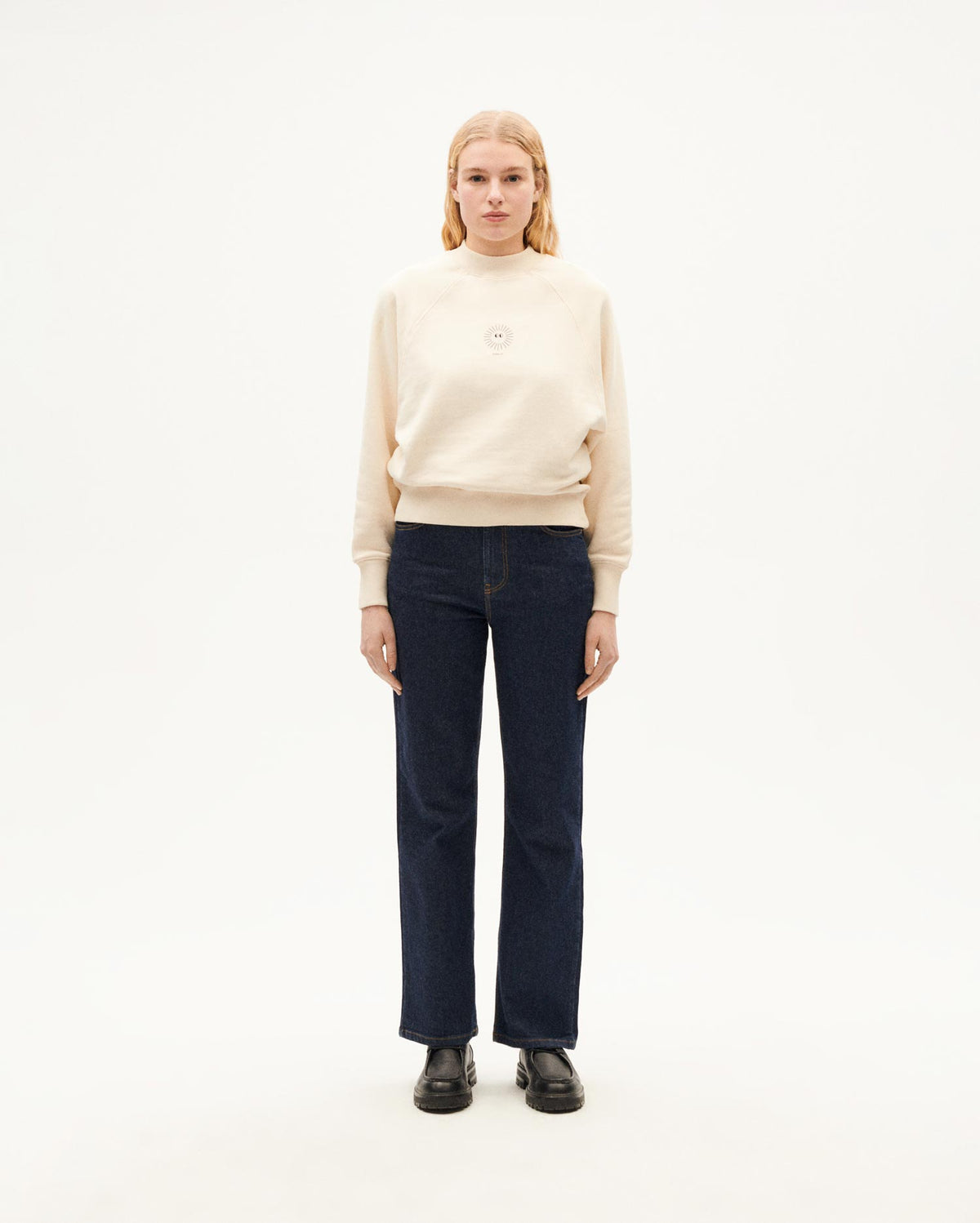 Sudadera blanca soleil Fantine sostenible-2