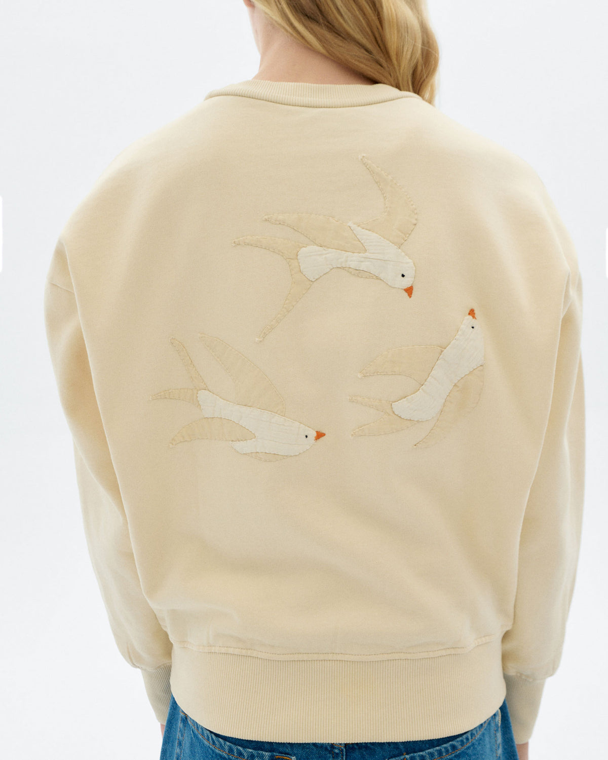 Sudadera bordada a mano bird Jodie sostenible - 1