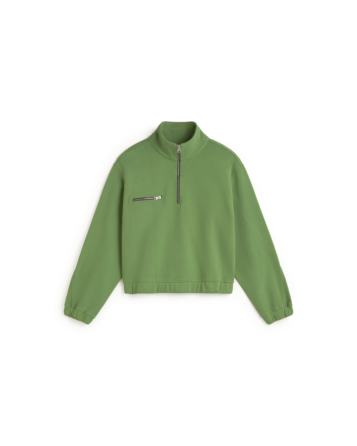 Sudadera verde Pippa sostenible silueta - 1
