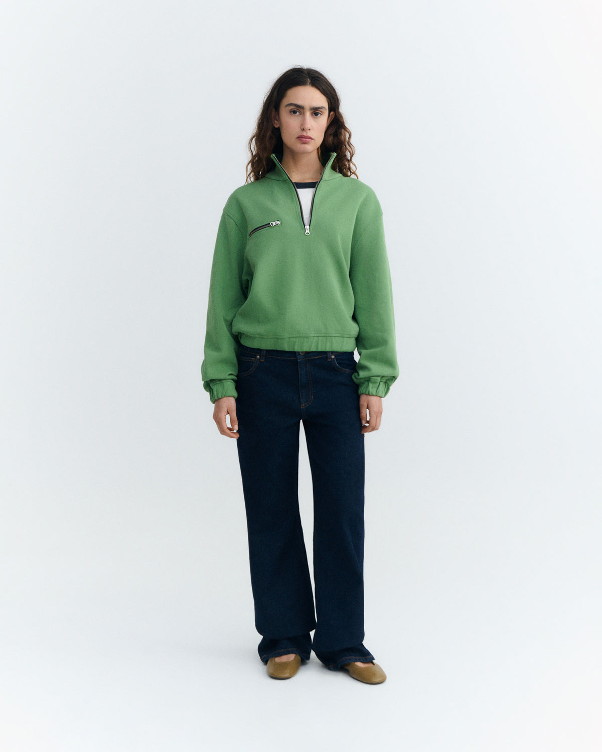 Sudadera verde Pippa sostenible - 1