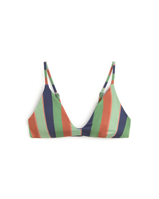 Top bikini rayas multicolor Positano sostenible silueta - 1