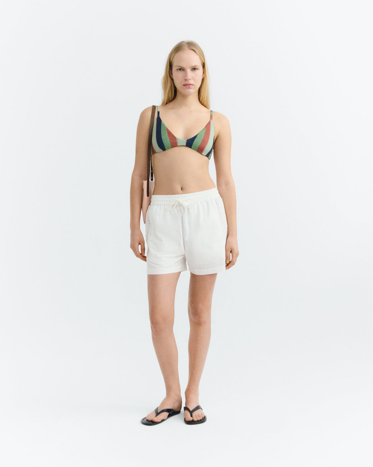 Top bikini rayas multicolor Positano sostenible - 1