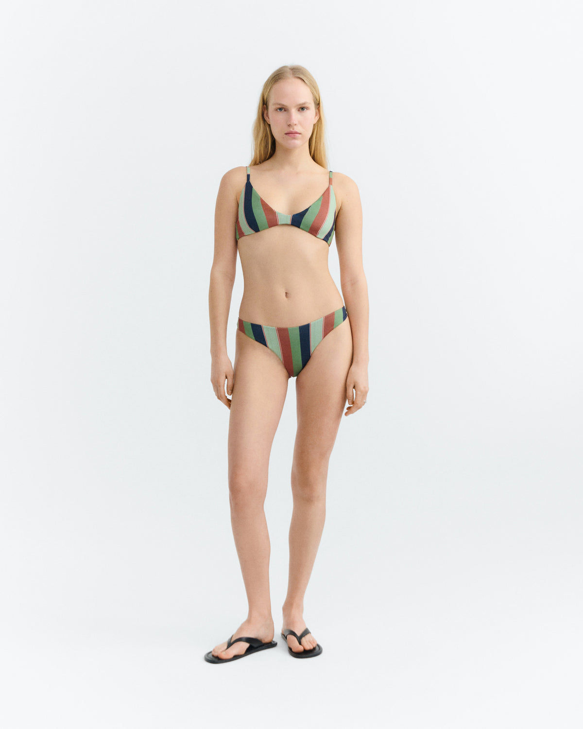 Top bikini rayas multicolor Positano sostenible - 2