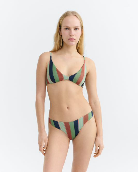 Top bikini rayas multicolor Positano sostenible - 3