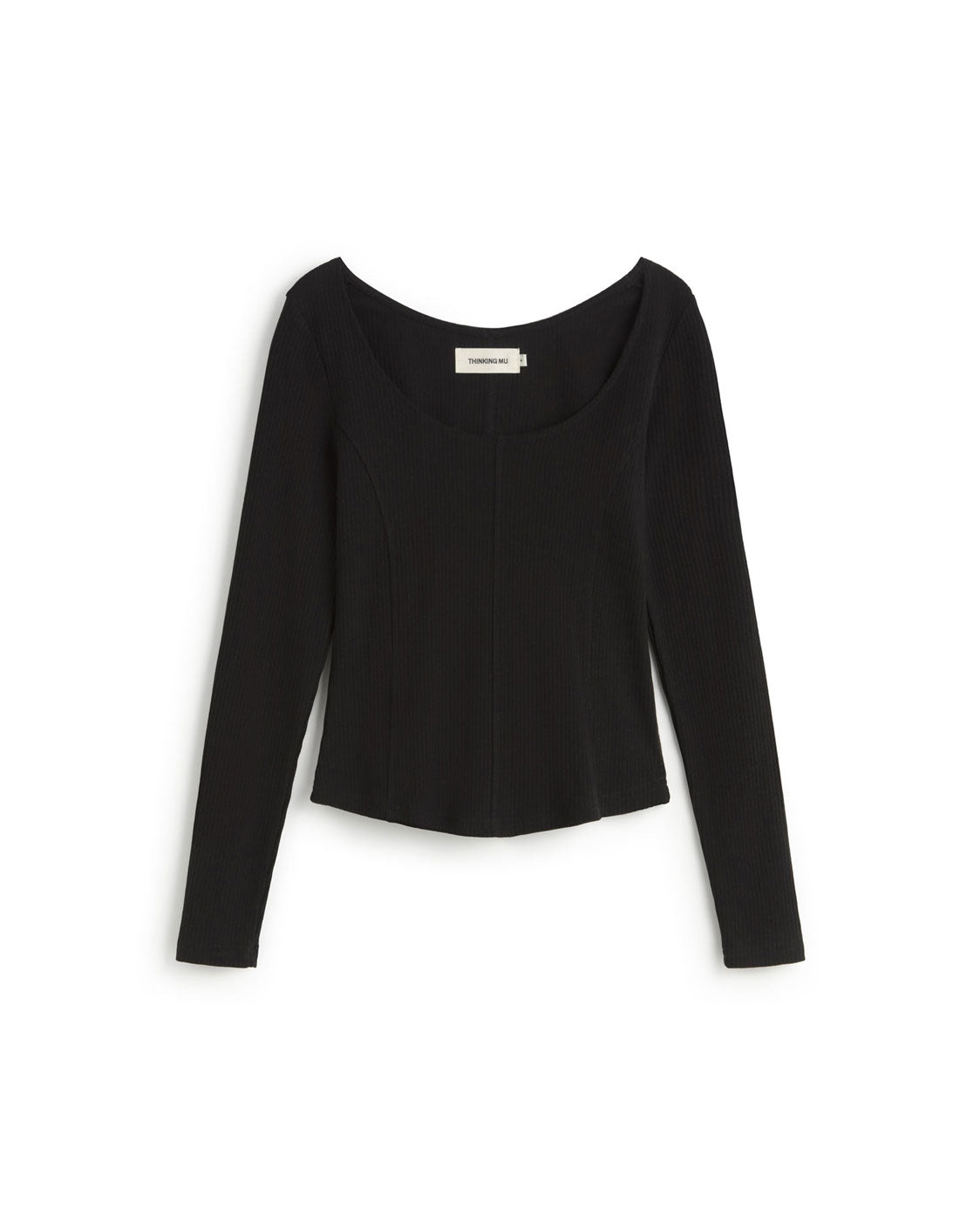 Top negro hemp Nadia sostenible silueta - 1
