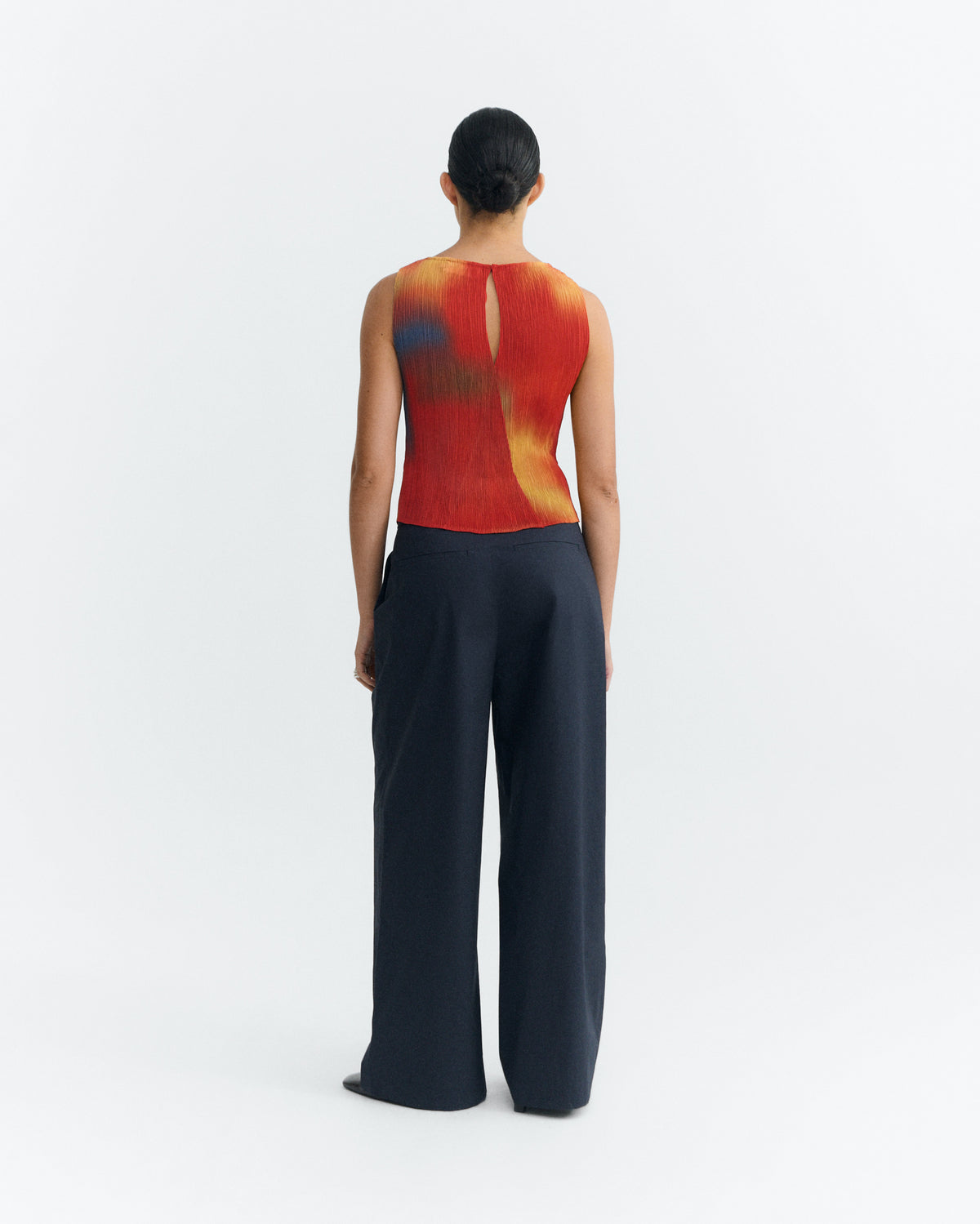 Top plisado rojo flowers Dora sostenible - 5
