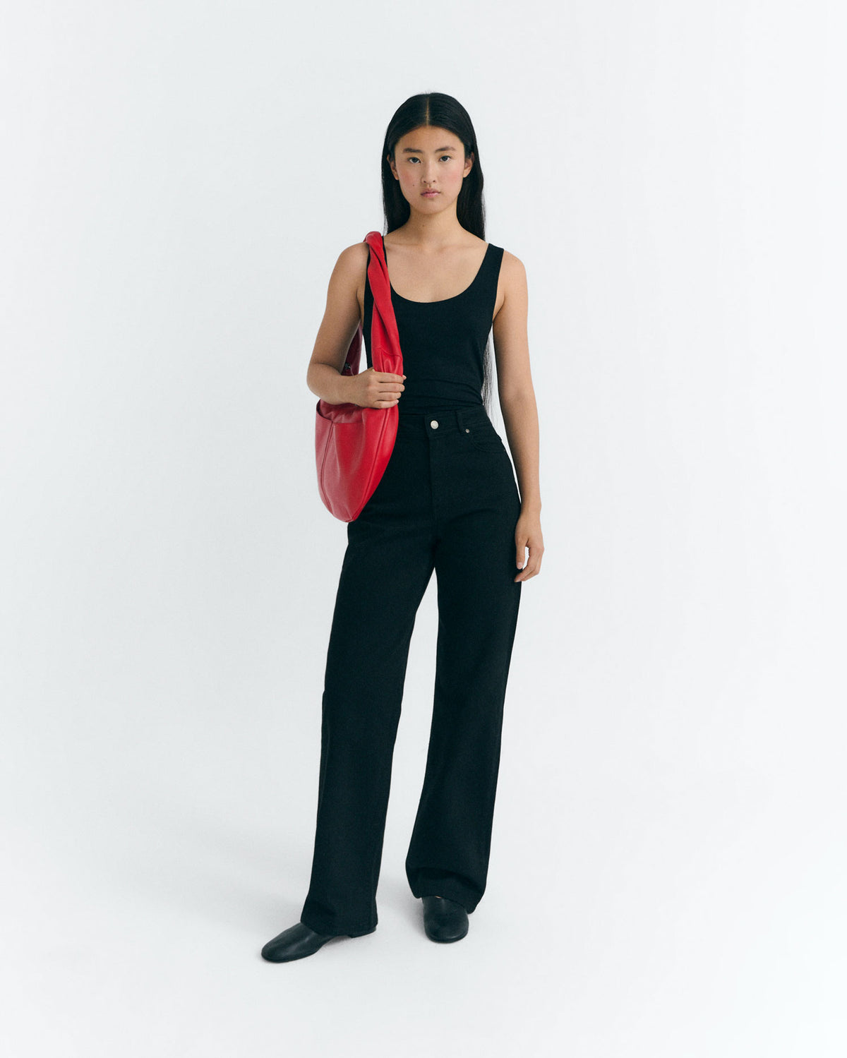 Tank top negro cashemere sostenible - 2