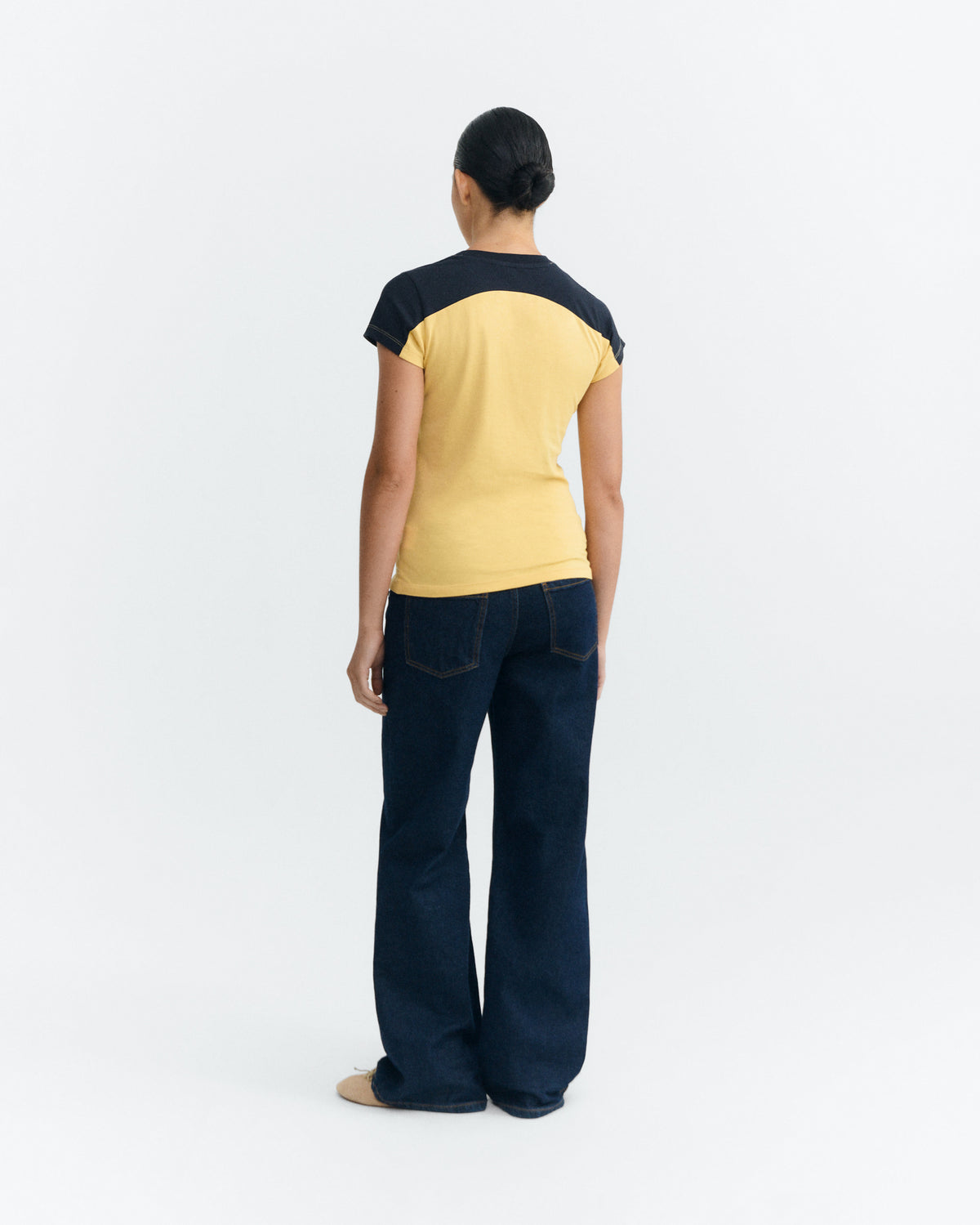 Camiseta slim amarilla Selma sostenible - 4
