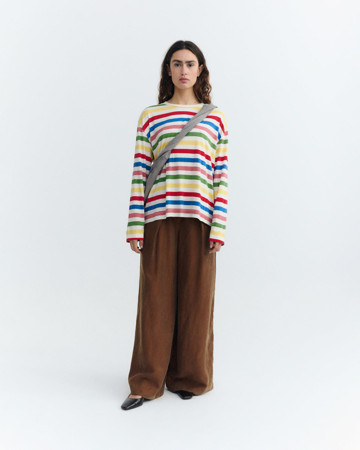 Camiseta manga larga rayas multicolor Emily sostenible - 1