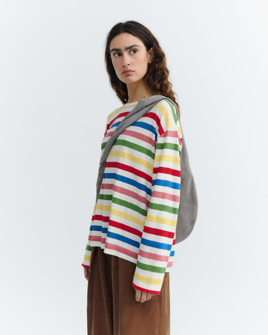 Camiseta manga larga rayas multicolor Emily sostenible - 2
