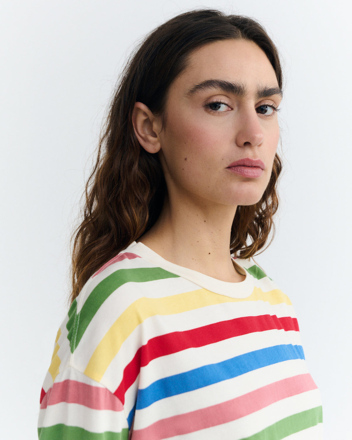 Camiseta manga larga rayas multicolor Emily sostenible - 4