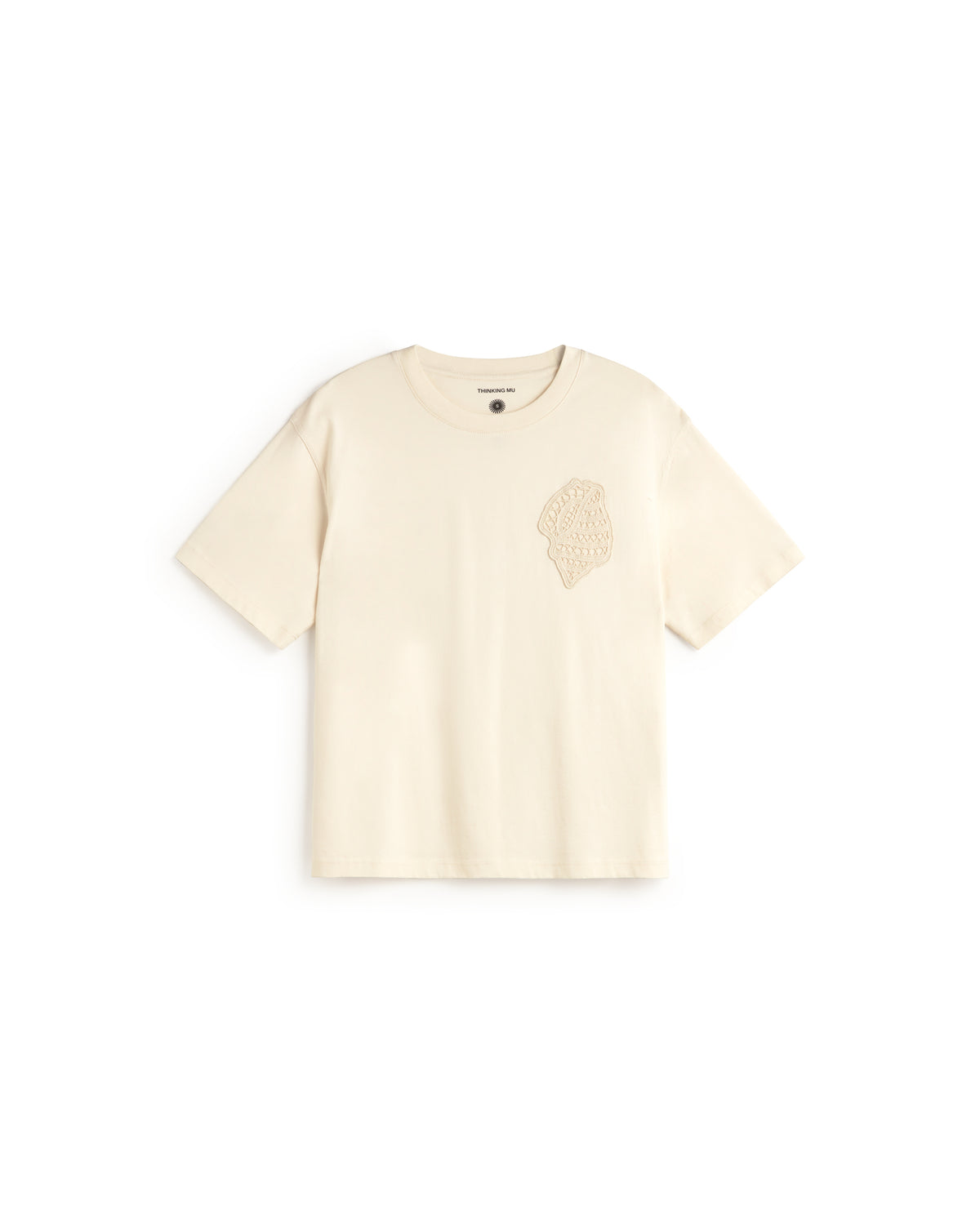 Camiseta patch bordado shell Lucia sostenible silueta - 1