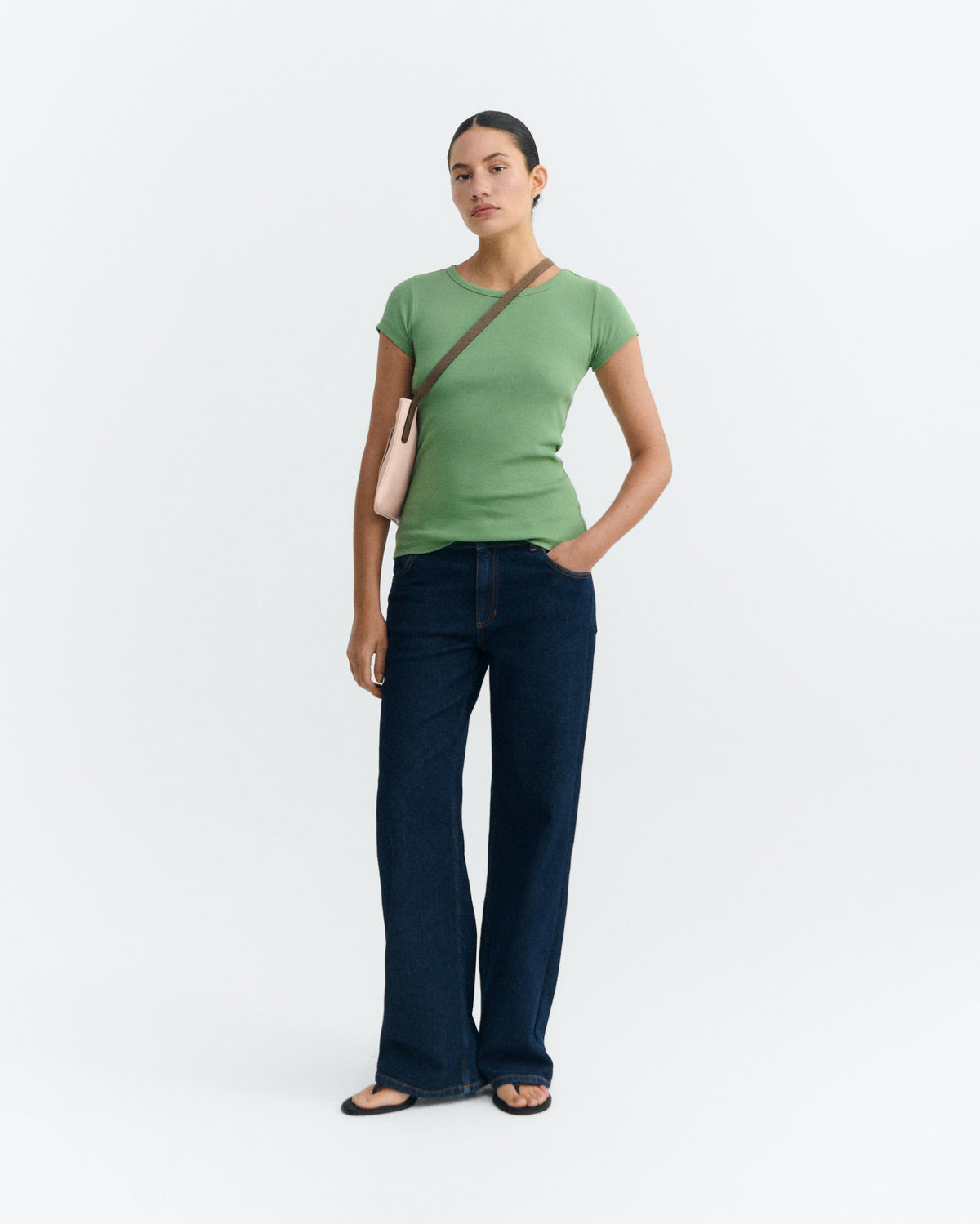 Camiseta slim verde Mirna-R sostenible - 1