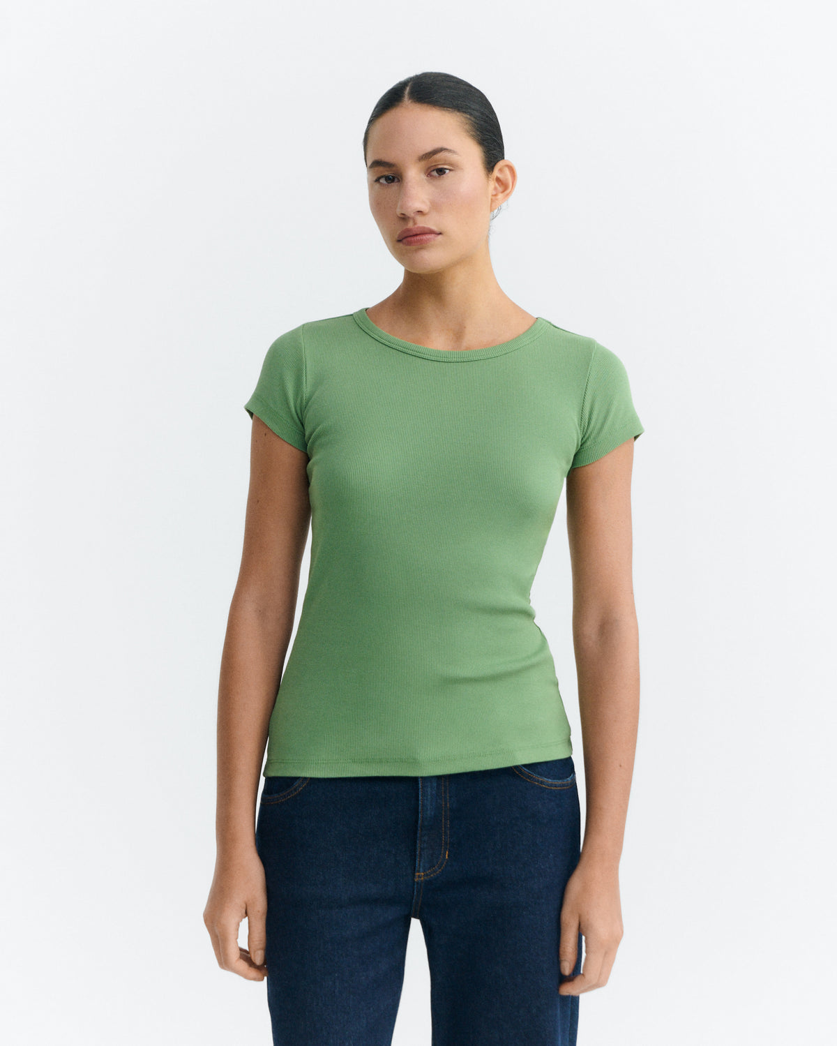 Camiseta slim verde Mirna-R sostenible - 2