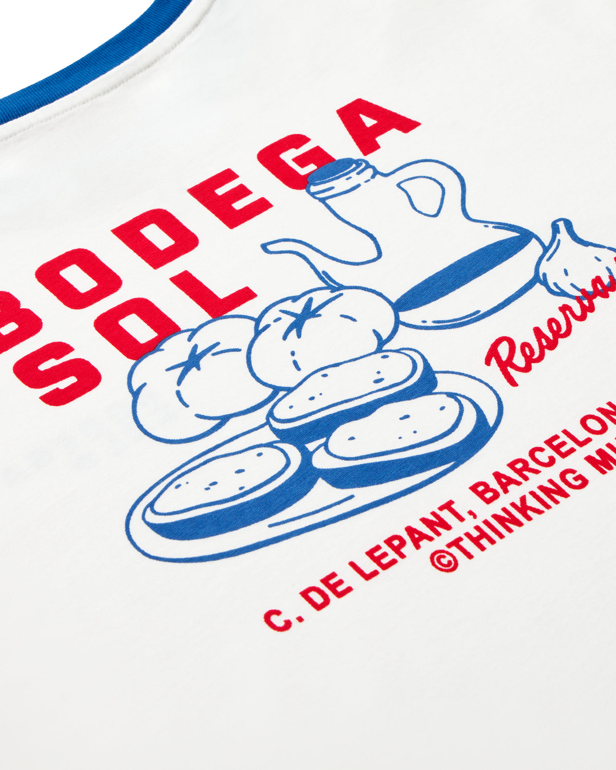 Camiseta contraste azul bodega sol Lucia sostenible silueta - 2