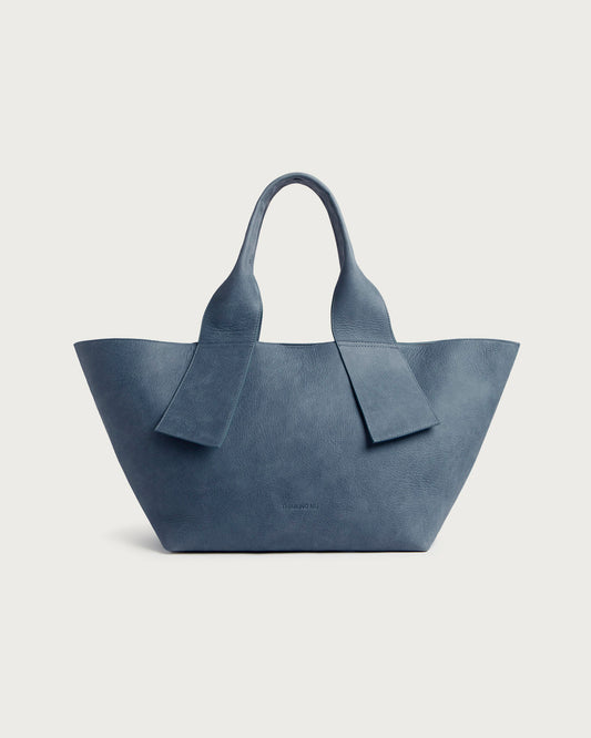 Bolso blue piel Pepo sostenible - silueta 1