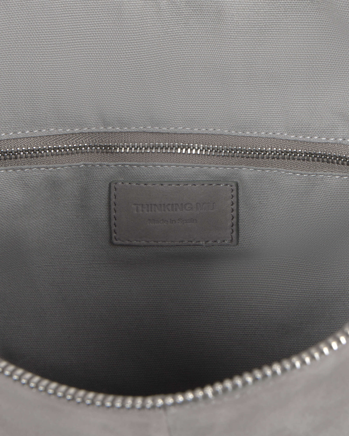 Bolso gris piel Ova - silueta 5