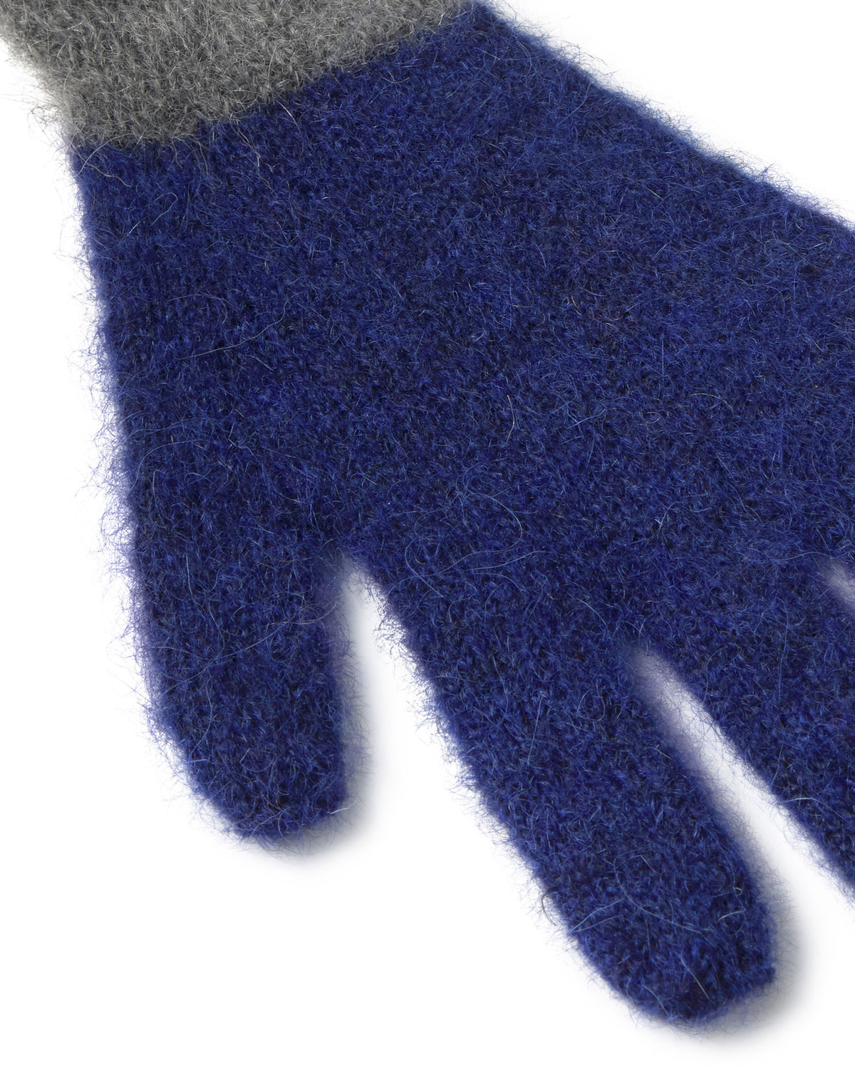 Guantes lana alpaca gris y navy sostenible silueta - 4