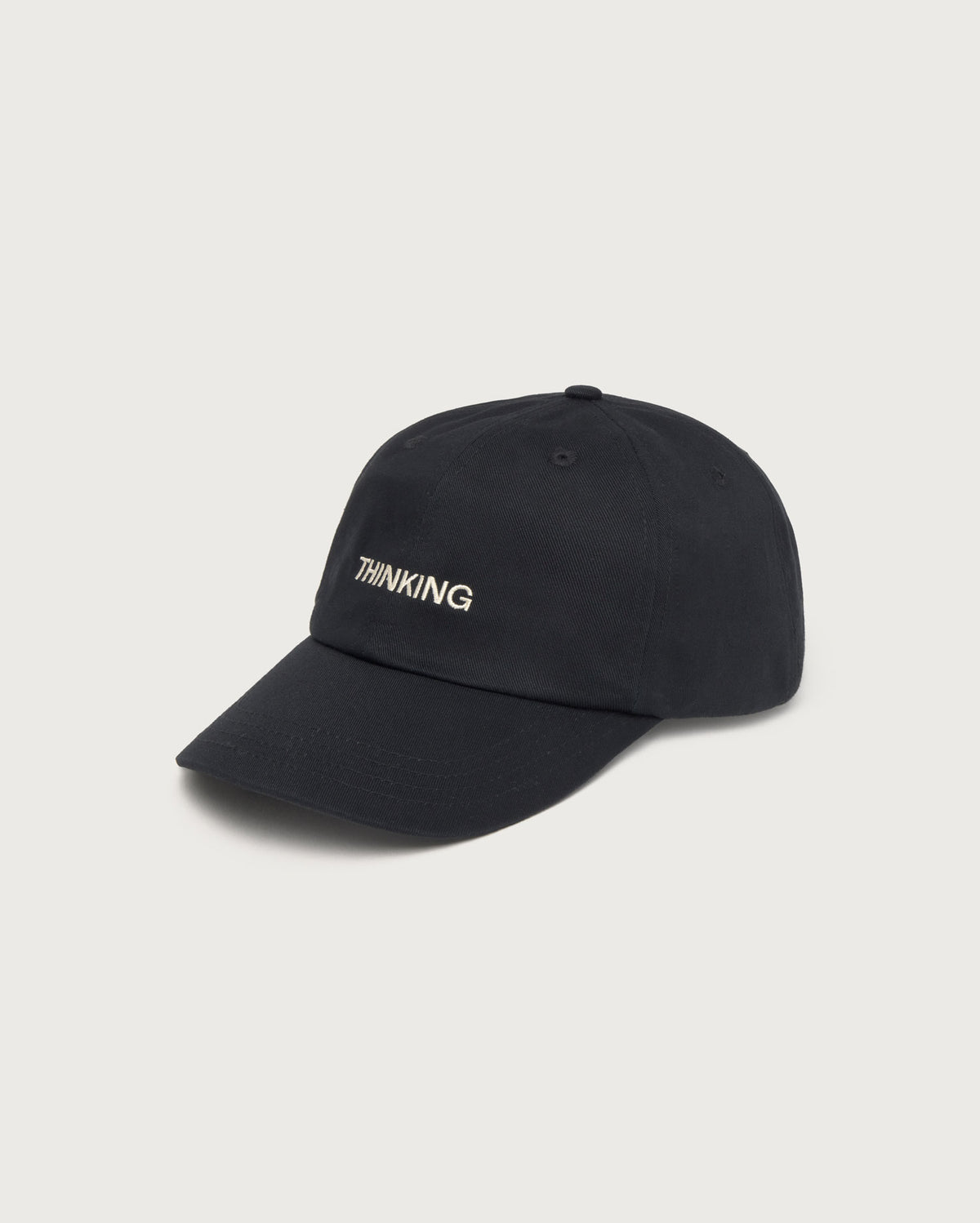 Gorra negra bordada Thinking Chris sostenible silueta - 1