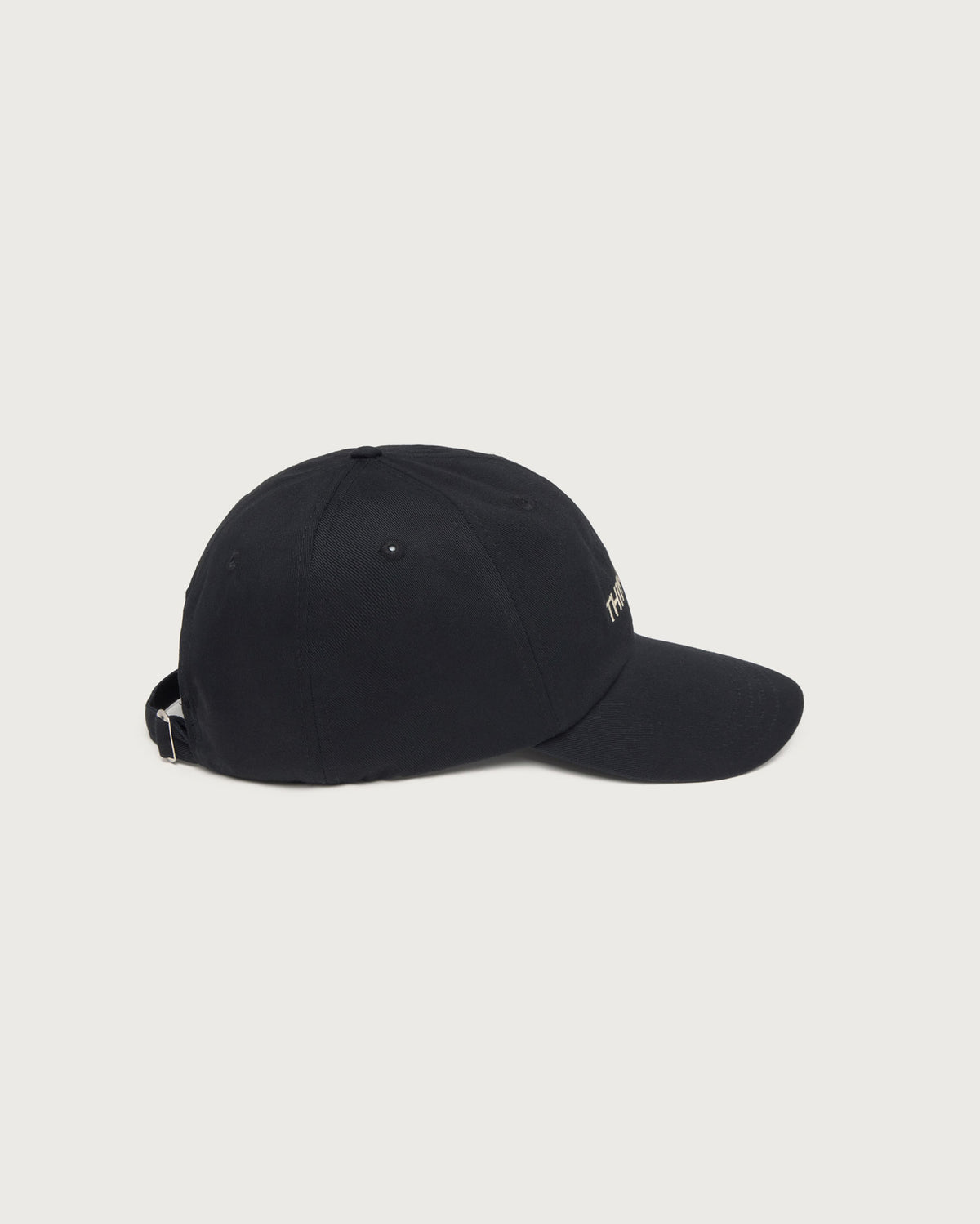 Gorra negra bordada Thinking Chris sostenible silueta - 3