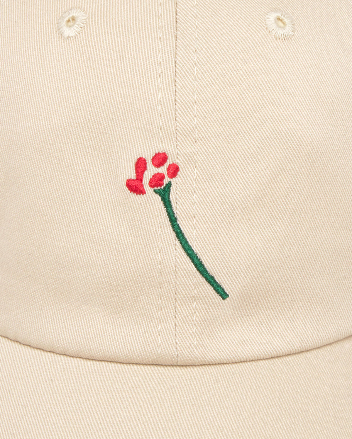 Gorra cruda bordada Flower TM Chris sostenible silueta - 4