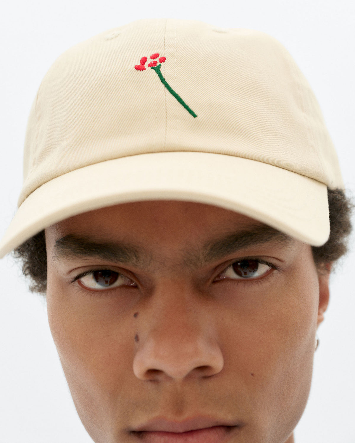 Gorra cruda bordada Flower TM Chris sostenible - 2