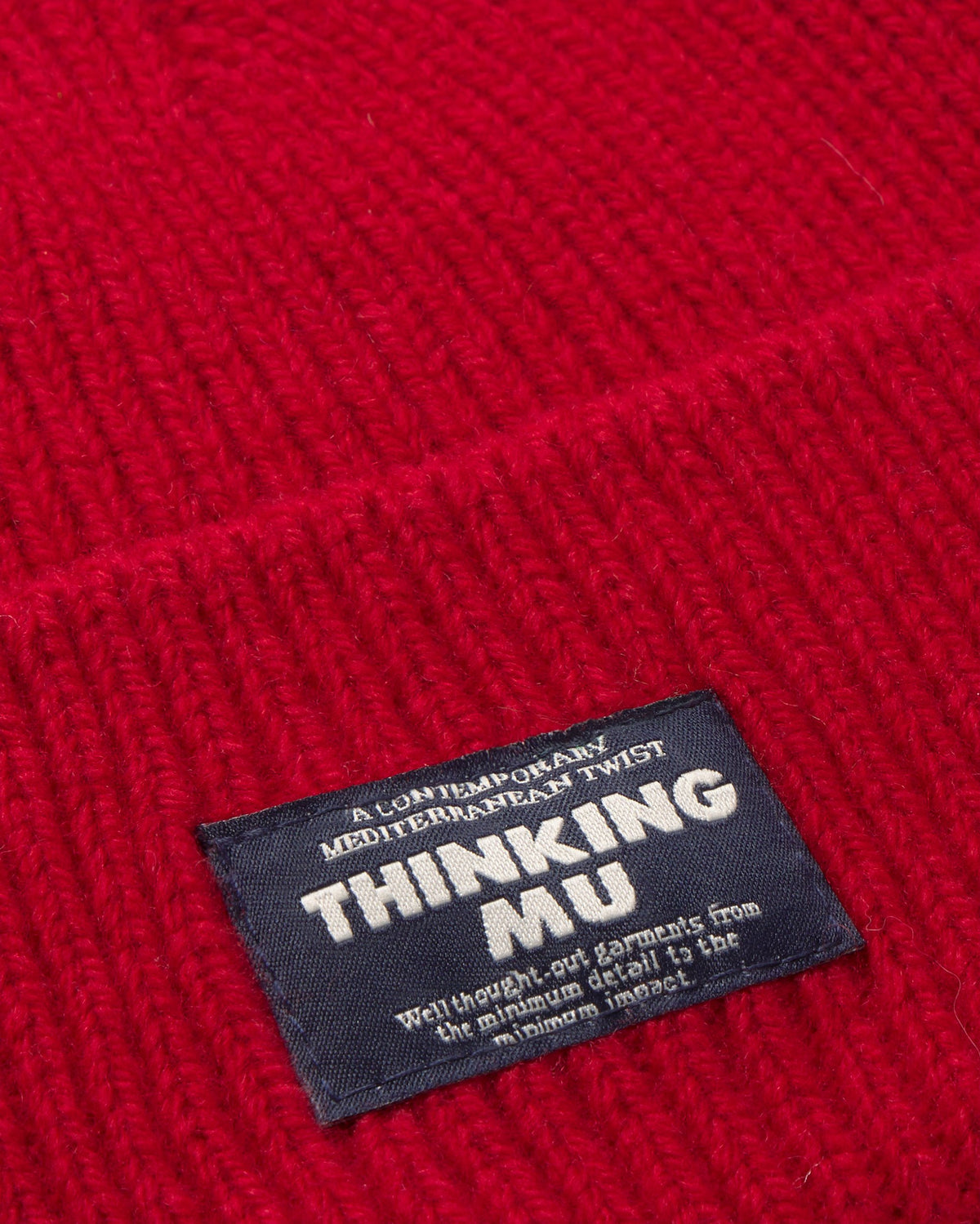 Gorro lana rojo Amor sostenible silueta - 4
