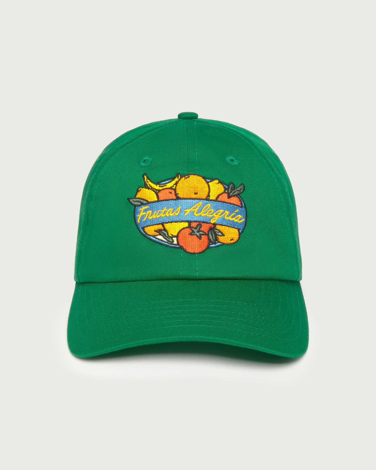 Grünes Cap mit Frutas-Print
