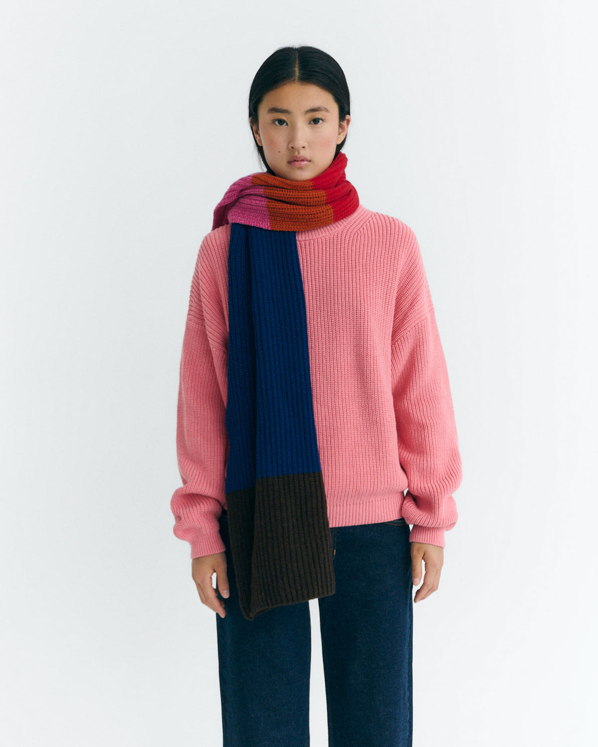 Bufanda lana rosa Ghede sostenible - 2
