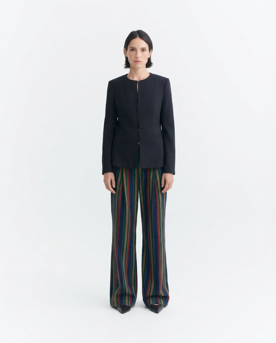 Pantalón wide leg tiro bajo rayas Patricia